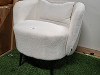 Fauteuil, teddy wit - afbeelding 1 van  4