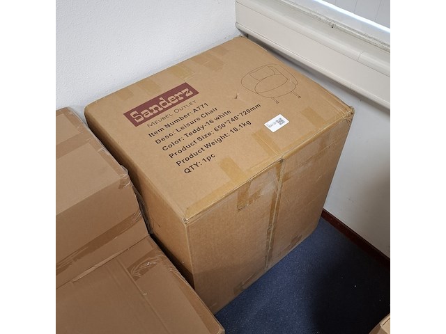 Fauteuil, teddy wit - afbeelding 2 van  2