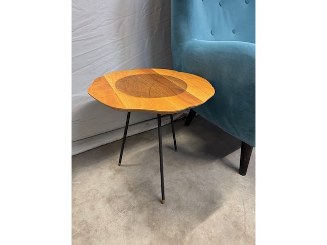 Fauteuil, turquoise, met bijzettafel - afbeelding 2 van  8