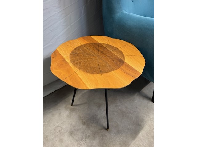Fauteuil, turquoise, met bijzettafel - afbeelding 3 van  8