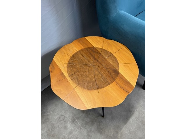 Fauteuil, turquoise, met bijzettafel - afbeelding 4 van  8
