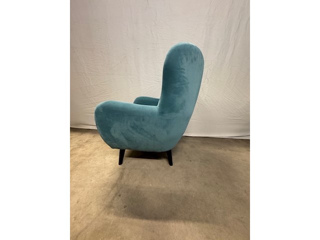 Fauteuil, turquoise, met bijzettafel - afbeelding 7 van  8