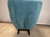 Fauteuil, turquoise, met bijzettafel - afbeelding 8 van  8