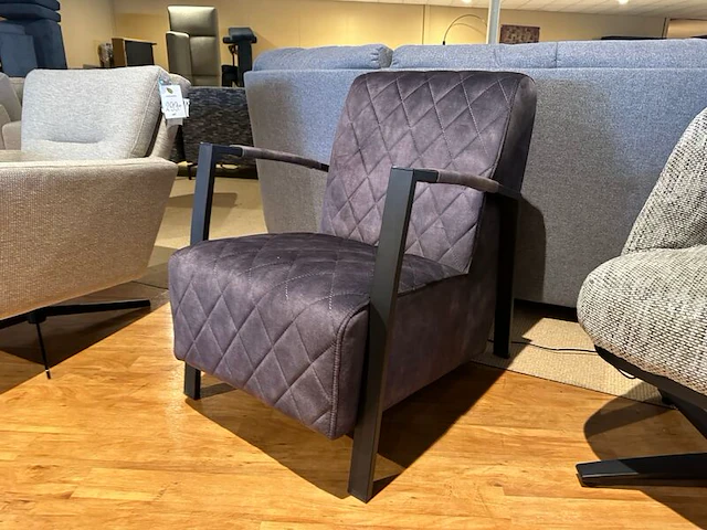 Fauteuil, zwart onderstel, antraciet - afbeelding 1 van  5