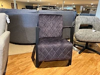 Fauteuil, zwart onderstel, antraciet - afbeelding 2 van  5