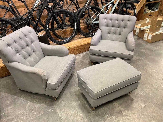 Fauteuils met poef (3x) - afbeelding 2 van  6