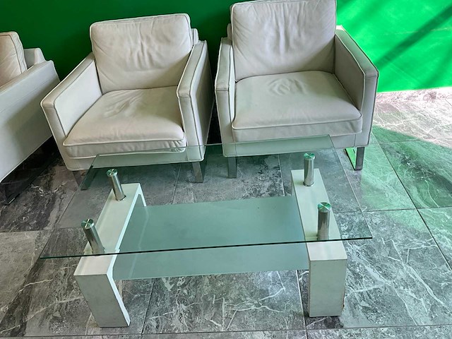 Fauteuils met salontafel 100x60x45 cm - afbeelding 2 van  7