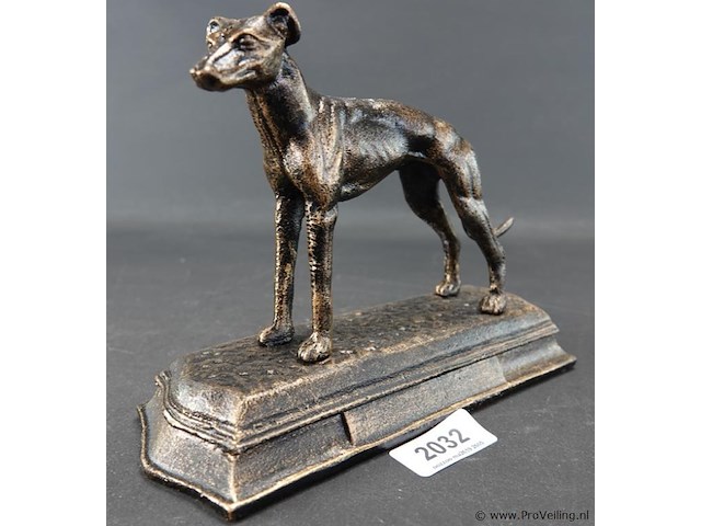 Faux bronzen hazewindhond - afbeelding 1 van  5