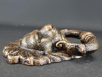 Faux bronzen leeuwenkop als deurklopper - afbeelding 4 van  5