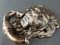 Faux bronzen leeuwenkop als deurklopper - afbeelding 2 van  5