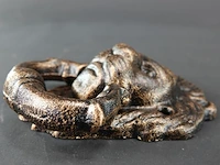 Faux bronzen leeuwenkop als deurklopper - afbeelding 3 van  5