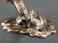 Faux bronzen leeuwenkop als deurklopper - afbeelding 4 van  5