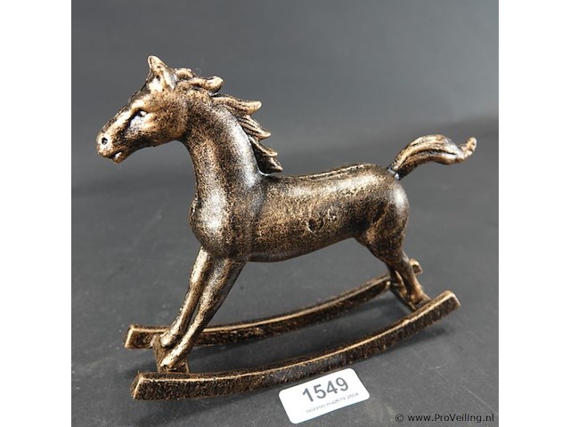 Faux bronzen schommelpaard - afbeelding 1 van  5