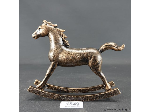 Faux bronzen schommelpaard - afbeelding 2 van  5