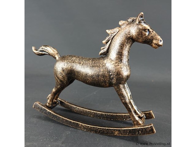 Faux bronzen schommelpaard - afbeelding 4 van  5