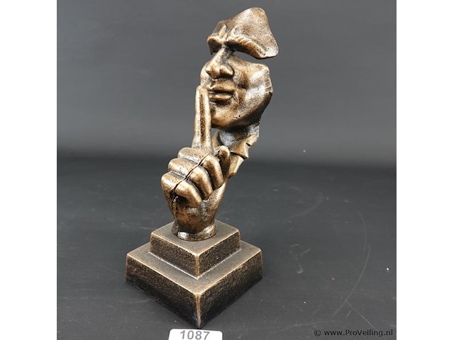 Faux bronzen sculptuur "silence" - afbeelding 1 van  5