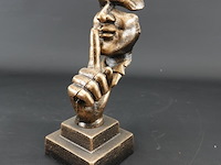 Faux bronzen sculptuur "silence" - afbeelding 1 van  5