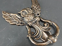 Faux bronzen uil als deurklopper - afbeelding 2 van  5