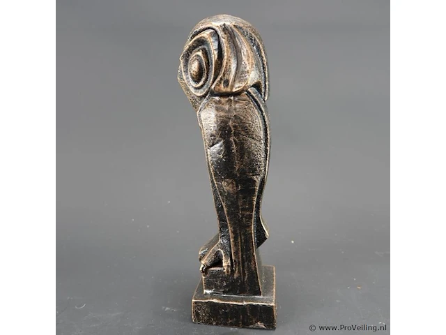 Faux bronzen uil in art-decostijl - afbeelding 3 van  5