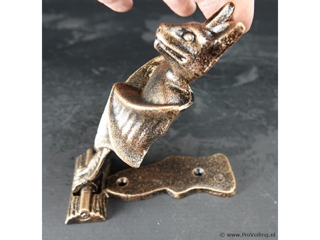 Faux bronzen vleermuis al deurklopper - afbeelding 2 van  5