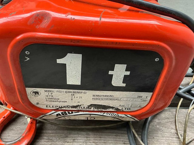 Fb elephant f(s)1-a(b4-b6)m(p-g) elektrische kettingtakel - afbeelding 3 van  4
