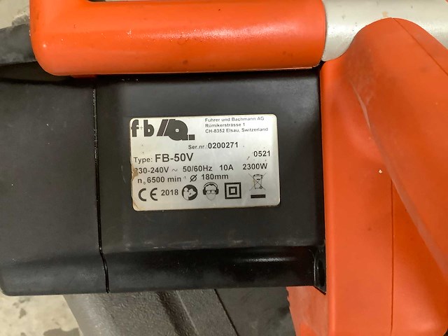 F+b fb-50v muurzaagmachine - afbeelding 2 van  2