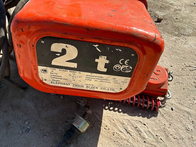 Fbh elephant f2-a elektrische kettingtakel 2t - afbeelding 4 van  6