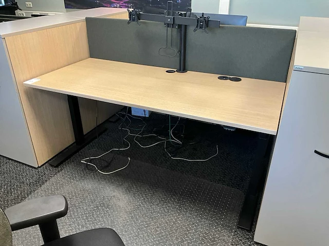 Febrü elektrisch zit-sta bureau met standcontainer (2x) - afbeelding 6 van  12