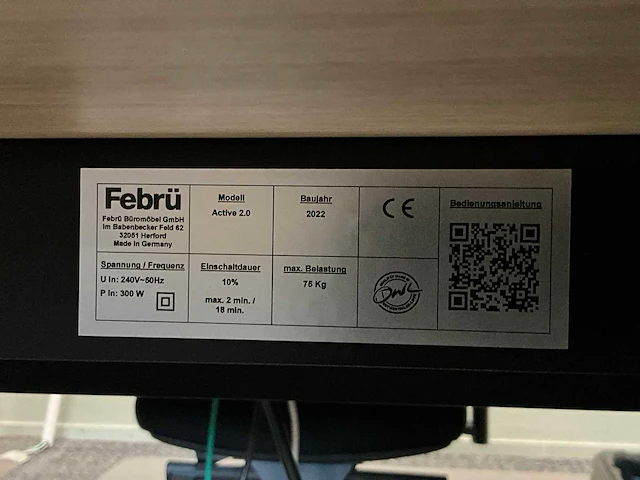 Febrü elektrisch zit-sta bureau met standcontainer (2x) - afbeelding 7 van  12