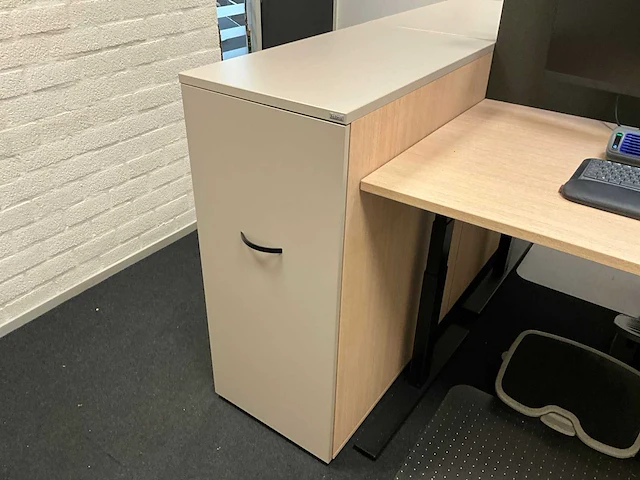 Febrü elektrisch zit-sta bureau met standcontainer (2x) - afbeelding 2 van  12