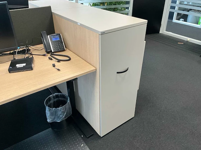Febrü elektrisch zit-sta bureau met standcontainer (2x) - afbeelding 2 van  12