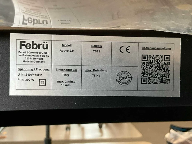 Febrü elektrisch zit-sta bureau met standcontainer (2x) - afbeelding 7 van  12