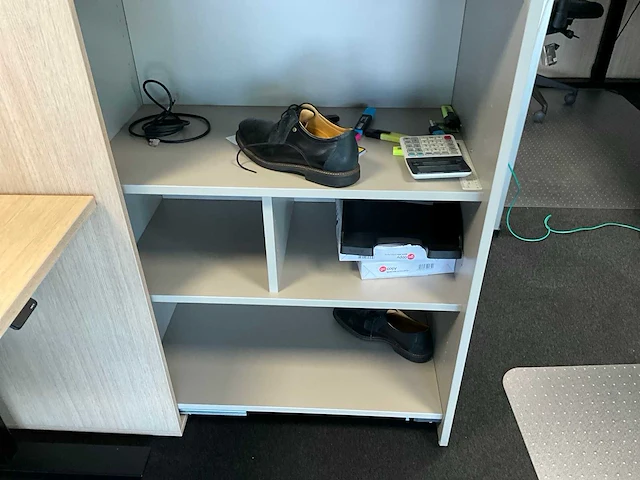 Febrü elektrisch zit-sta bureau met standcontainer (2x) - afbeelding 9 van  12