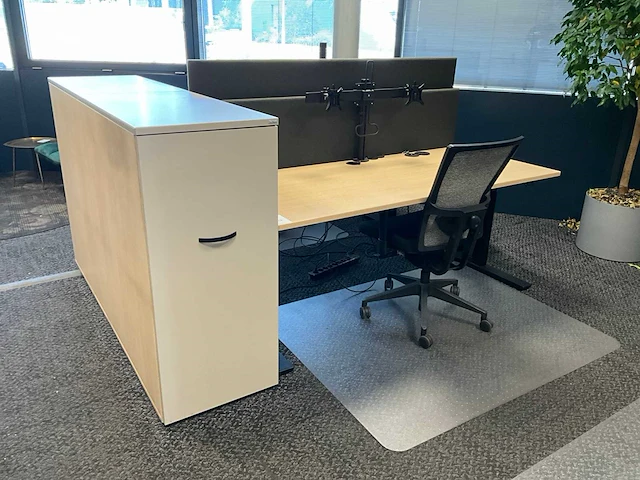 Febrü elektrisch zit-sta bureau met standcontainer (2x) - afbeelding 1 van  12