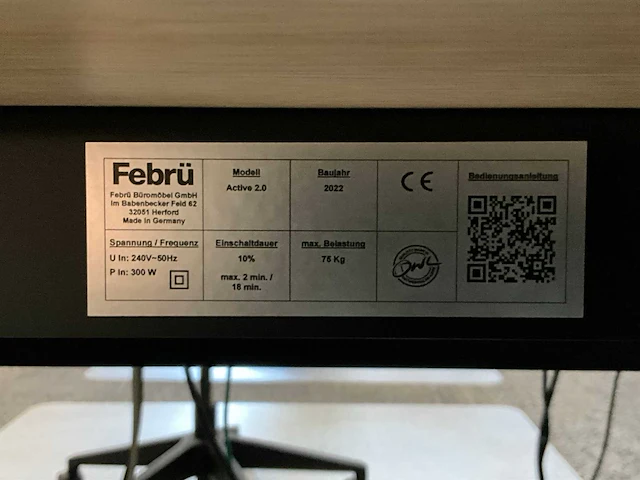 Febrü elektrisch zit-sta bureau met standcontainer (2x) - afbeelding 12 van  12