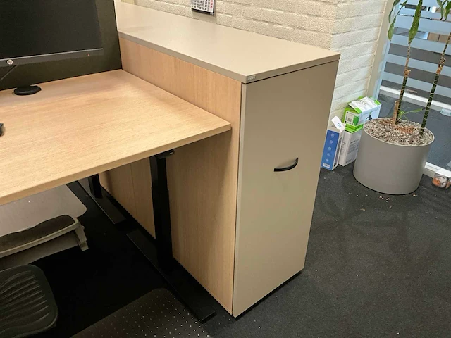 Febrü elektrisch zit-sta bureau met standcontainer (2x) - afbeelding 8 van  12