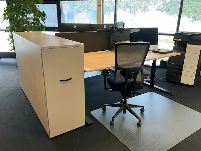 Febrü elektrisch zit-sta bureau met standcontainer (2x) - afbeelding 1 van  12