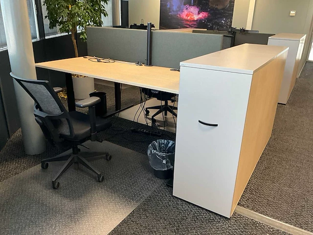 Febrü elektrisch zit-sta bureau met standcontainer (2x) - afbeelding 5 van  12