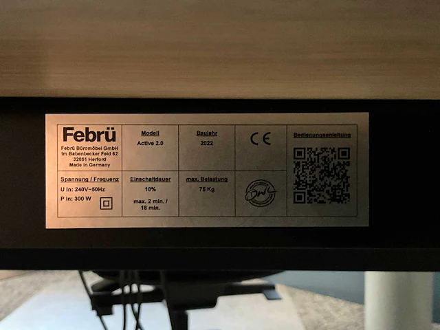 Febrü elektrisch zit-sta bureau met standcontainer (2x) - afbeelding 12 van  12