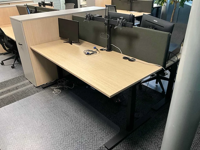 Febrü elektrisch zit-sta bureau met standcontainer (2x) - afbeelding 2 van  8