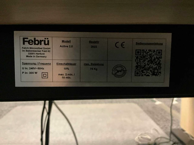 Febrü elektrisch zit-sta bureau met standcontainer (2x) - afbeelding 6 van  8