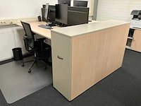Febrü elektrisch zit-sta bureau met standcontainer (2x)