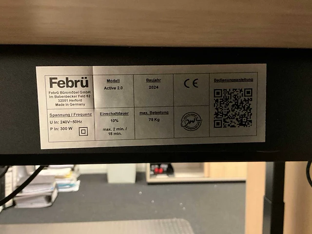 Febrü elektrisch zit-sta bureau met standcontainer (2x) - afbeelding 7 van  12