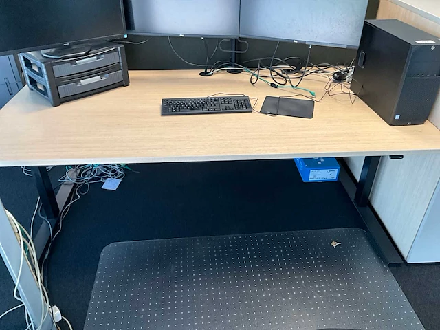 Febrü elektrisch zit-sta bureau met standcontainer (2x) - afbeelding 6 van  12