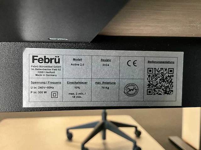 Febrü elektrisch zit-sta bureau met standcontainer (2x) - afbeelding 7 van  12