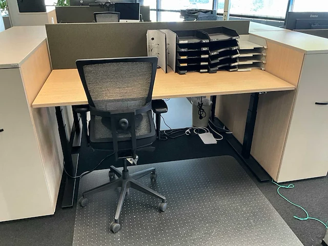 Febrü elektrisch zit-sta bureau met standcontainer (4x) - afbeelding 4 van  14