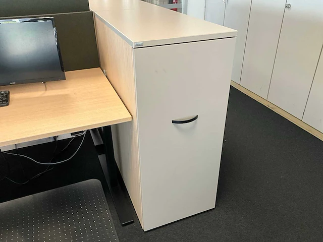 Febrü elektrisch zit-sta bureau met standcontainer (4x) - afbeelding 2 van  14