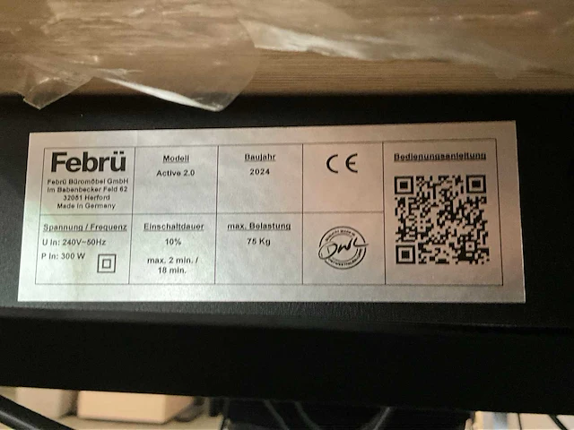 Febrü elektrisch zit-sta bureau met standcontainer - afbeelding 3 van  6
