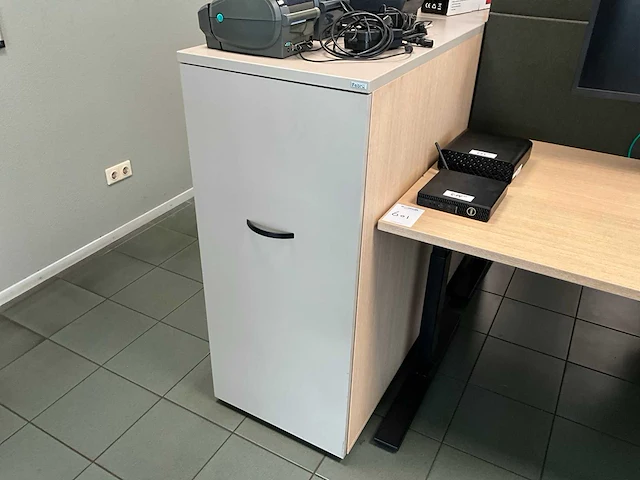 Febrü elektrisch zit-sta bureau met standcontainer - afbeelding 4 van  6