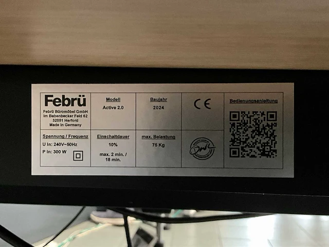 Febrü elektrisch zit-sta bureau met standcontainer - afbeelding 2 van  4